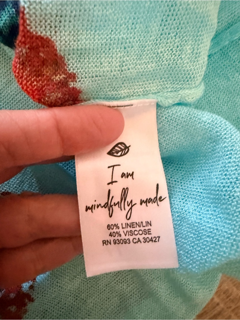 NWT Nic and Zoe Grove Linen Blend Sweater XL Aqua - Picture 9 of 9